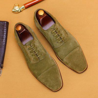 Zapatos Formales de Gamuza para Hombre con Cordones de Cuero Premium - Image 2