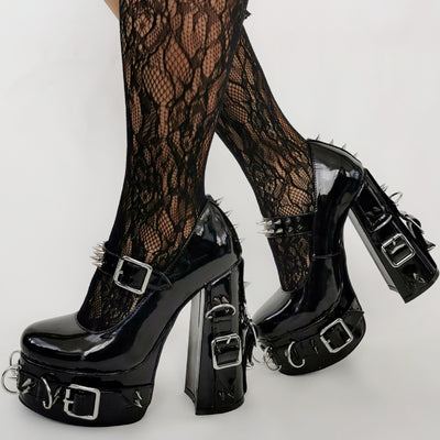 Botas Góticas Y2K Plataforma Alta con Tacón Grueso - Tallas Grandes - Image 9