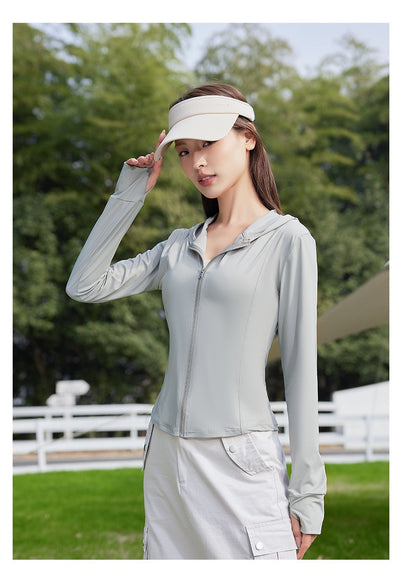 Chaqueta Yoga Ajustada UPF50 Protección Solar para Mujeres - Image 25