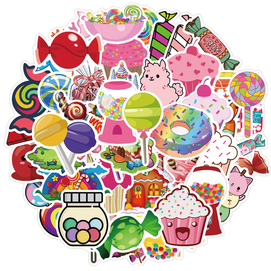 A large collection of cute cartoon animal stickers, including a monkey, pig, shark, penguin, elephant, and more, arranged in a circle. - Image 15