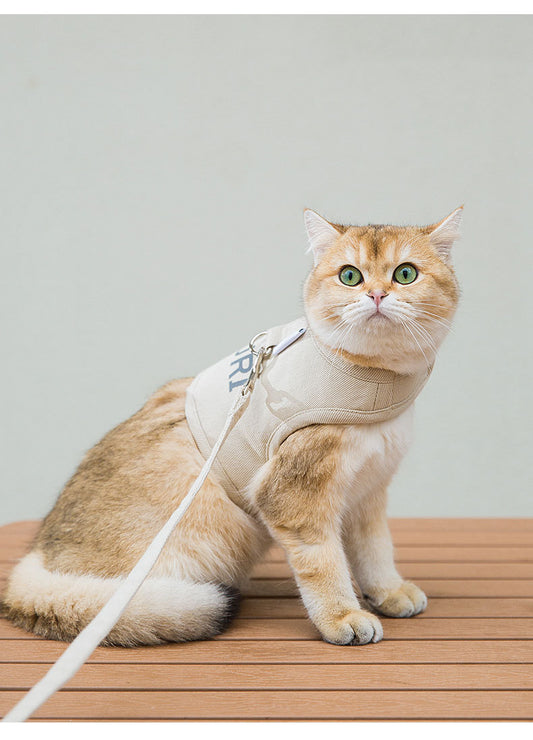 Arnés y Correa para Perro de Tela Tejida - Chaleco Arnés para Gatos y Cachorros - Image 2
