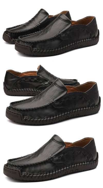Mocasines Hombre Cuero Ligeros Antideslizantes Sin Cordones - Image 14