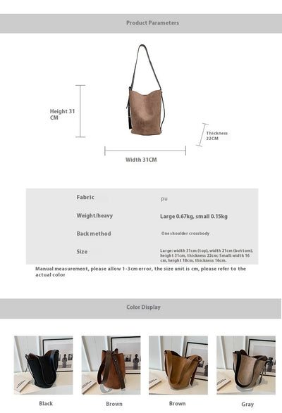 Bolsa de Hombro Retro Mate Gran Capacidad - Estilo Versátil Todo Uso - Image 10