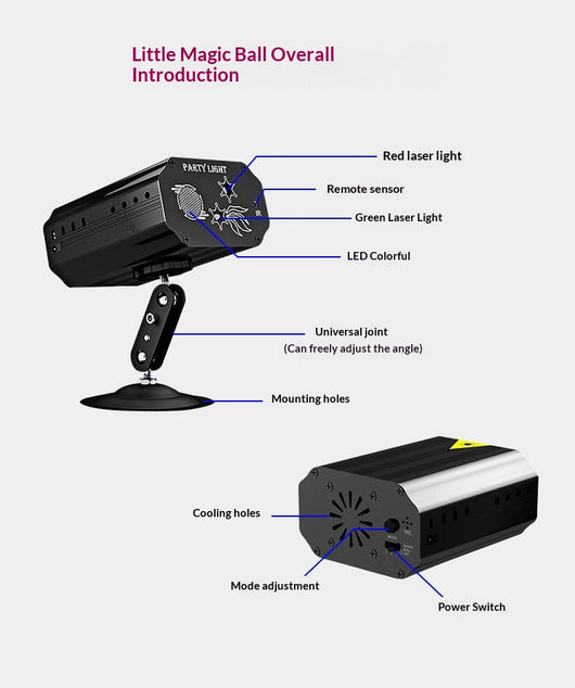 Luces Láser de Escena RGB Mini para Fiestas y Baile - Image 9