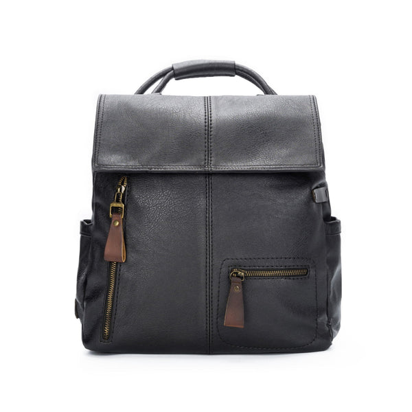 Mochila de Cuero para Mujer con Protección Antirrobo