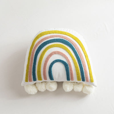 Almohada Decorativa Arcoíris Bordada para Habitación Infantil - Image 2