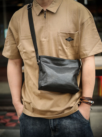 Bolso de Hombro de Cuero con Cierre Horizontal - Image 12