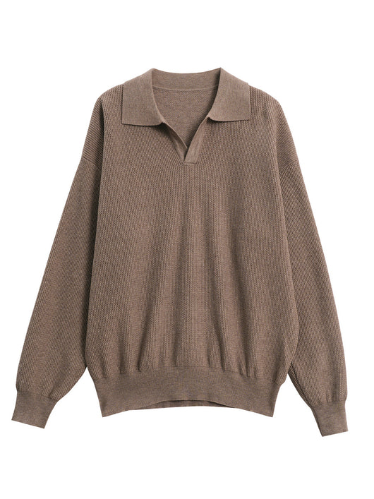 Suéter con Solapa Hombre Otoño Antibolitas Cuello V Manga Larga - Image 6