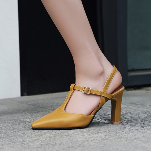 Sandalias de Tacón Grueso Verano - Diseño Europeo y Americano para Mujer