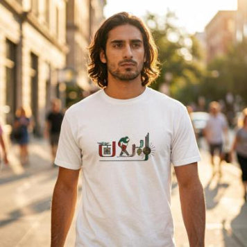 Playera Blanca Estampada para Pareja - Diseño Minimalista Unisex - Image 4
