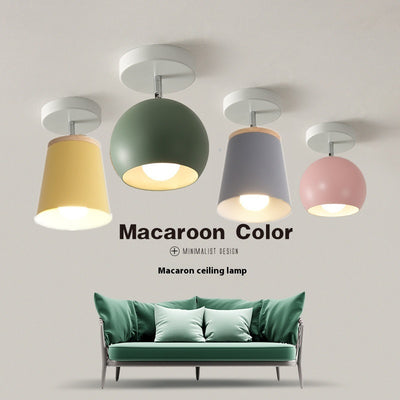 Lámpara LED de Techo Macaron para Pasillos - Luz Moderna en Hierro