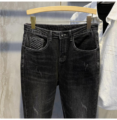 Pantalones Lápiz Estilo Coreano con Estampado de Bolsillo para Hombre - Image 25