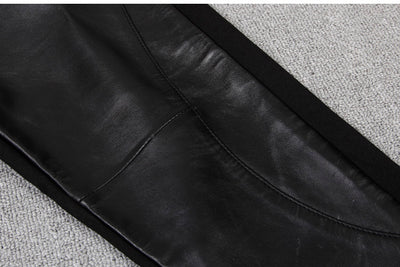 Pantalones de Cuero Stretch con Costuras Decorativas para Mujer - Image 6