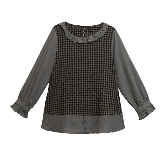 Blusa Artística Tallas Grandes en Algodón y Lino con Efecto Reductor - Image 8