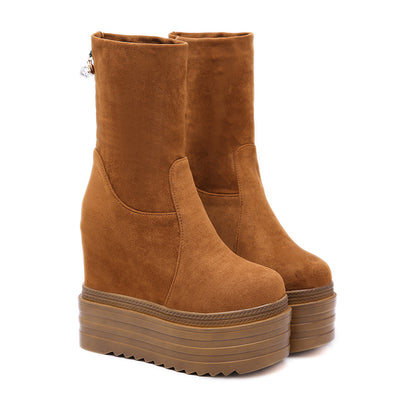 Botas Cortas con Plataforma Elevadora y Suela Gruesa - Image 2