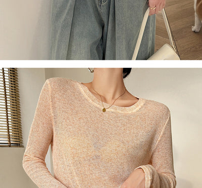 Blusa Suelta Tejida de Manga Larga Estilo Idle Premium - Image 24