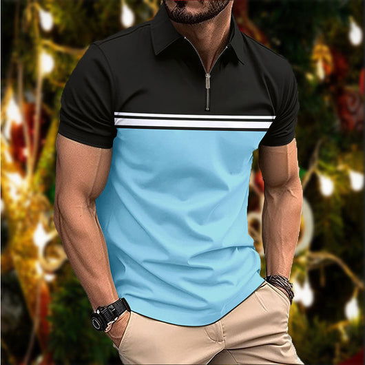 Polo Slim Fit para Hombre con Cuello Puntiagudo y Rayas en el Pecho - Image 4