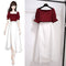 Conjunto Falda Corta Estilo Occidental con Blusa Ajustada Cintura Alta