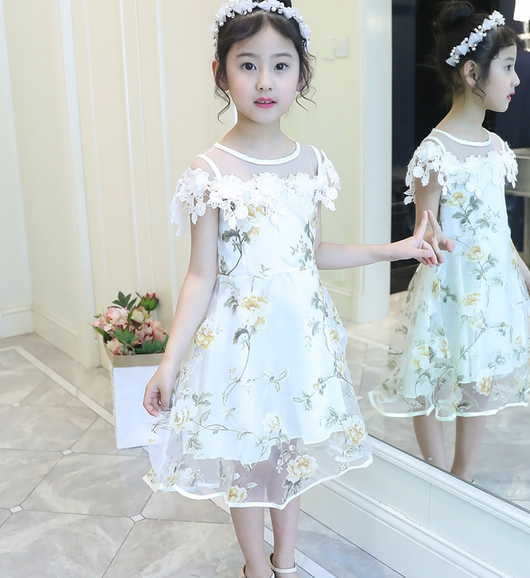 Vestido Floral Coreano Princesa para Niñas con Movimiento - Image 8