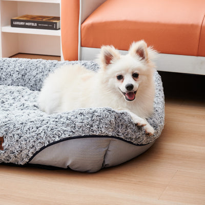 Cama Velvet Swirl para Perros Pequeños y Medianos con Cojín Removible y Efecto Calmante - Image 10