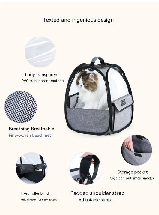 Transportín Transparente Plegable para Gatos - Portátil y Ligero - Image 12