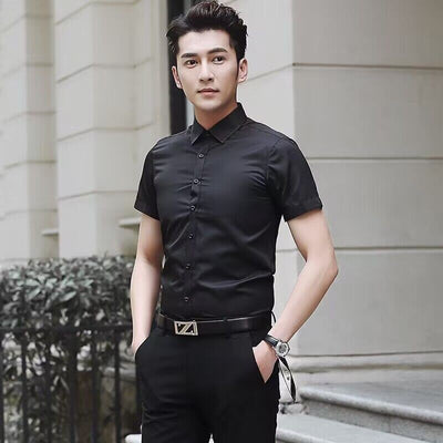 Camisa Blanca Manga Larga Slim Fit para Hombre - Versátil y Elegante - Image 12
