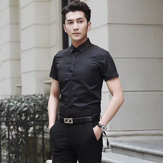Camisa Blanca Manga Larga Slim Fit para Hombre - Versátil y Elegante - Image 12