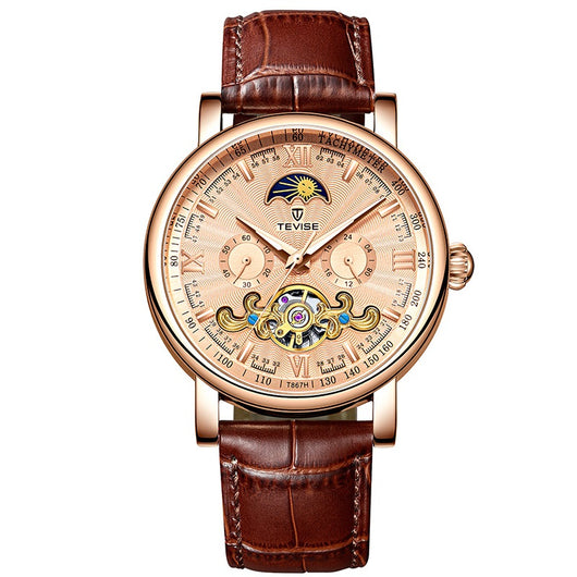 Reloj Mecánico Elegante de Esfera Grande con Calendario - Image 5