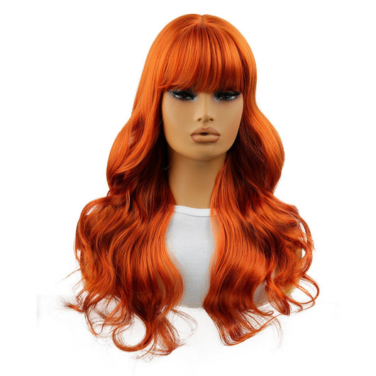 Peluca Sintética con Flequillo Ondulado para Mujer - Estilo Fashion - Image 14