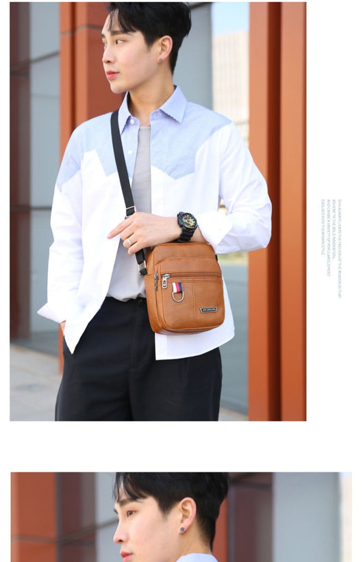 Bolsa Mensajero Vertical Casual para Hombre - Diseño Simple y Funcional - Image 13