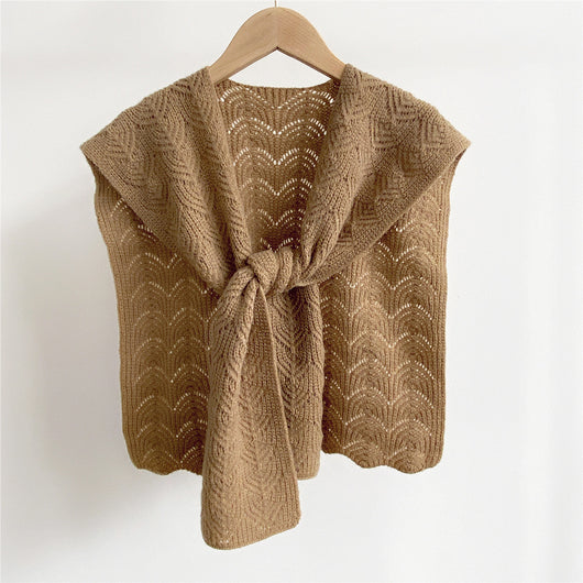 Bufanda de Lana Tejida con Nudos para Mujer - Colección Otoño - Image 5