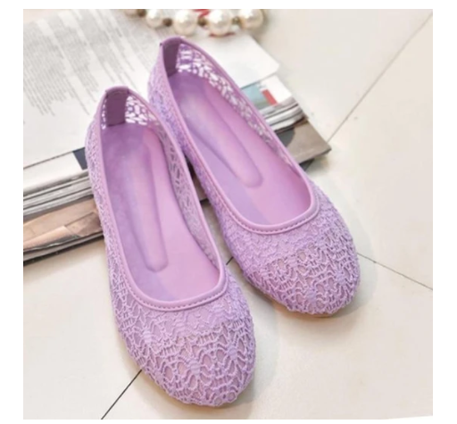 Zapatos de Malla Transpirable con Encaje Hueco para Mujer - Image 2