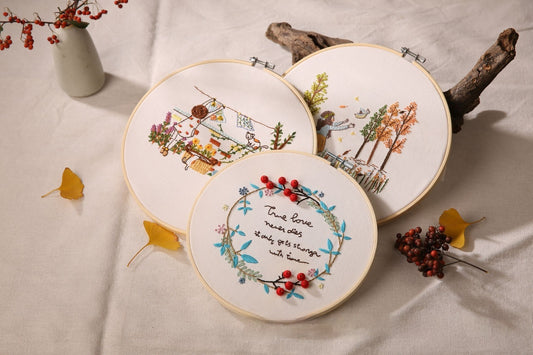 Kit Completo de Bordado en Tela con Flores y Plantas - Set de Costura DIY - Image 2