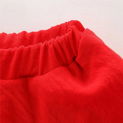 Conjunto Infantil Elegante: Blusa Roja Hombro Descubierto + Pantalón Rosa - Image 11