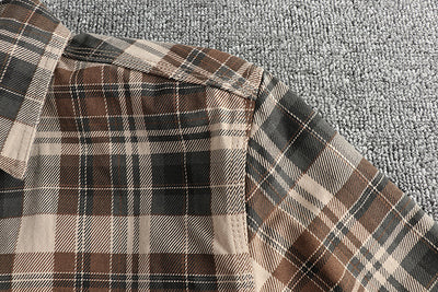 Camisa de Cuadros Manga Larga Texturizada para Hombre - Estilo Casual Lavado - Image 13