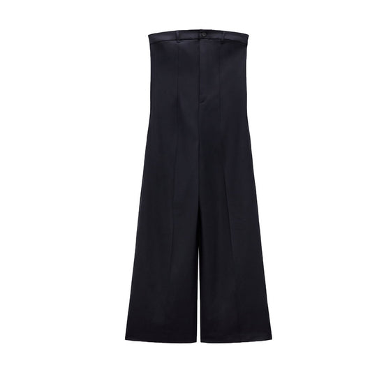 Jumpsuit de Pierna Ancha con Cuello Frío y Detalles en Contraste - Image 4