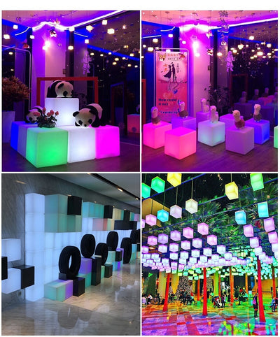 Taburete Cubo LED Luminoso Impermeable - Image 18