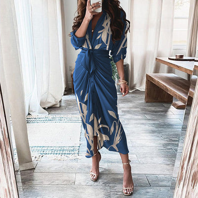Vestido Camisero con Cordones Europeo Elegante de Manga Larga - Image 17