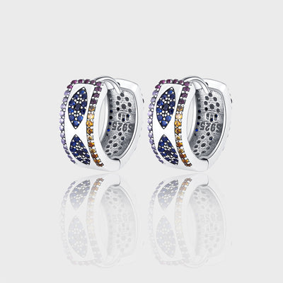 Aretes de Plata 925 para Mujer con Diamantes Completos - Edición Ancha Lujo - Image 10