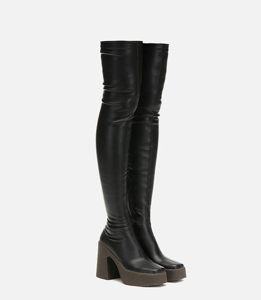 Botas Plataforma Impermeables con Punta Cuadrada y Suela Reforzada - Image 11