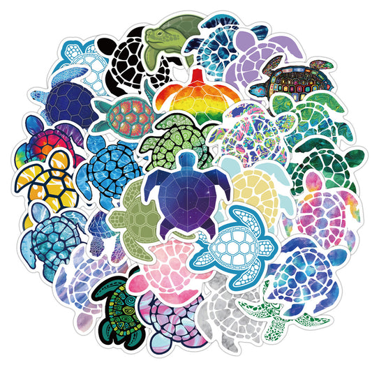 Pack de 41 Pegatinas Decorativas de Tortugas Marinas