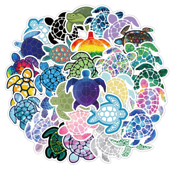 Pack de 41 Pegatinas Decorativas de Tortugas Marinas