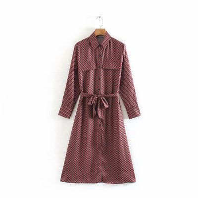 Vestido Largo Estilo Camisero de Manga Larga - Image 4