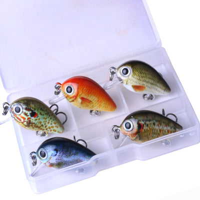 Set de Señuelos Crankbait Mini 2.7cm - Caja Completa para Pesca