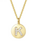 Single Studded Letter Necklace K 925 Plateado