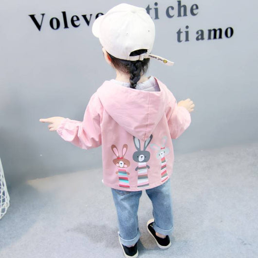 Chaqueta Infantil Niña 3-9 años Impresión Conejo Primavera Otoño - Image 2