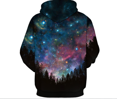 Sudadera Estampado 3D Estrellas con Capucha - Diseño Urbano Oversize - Image 2