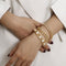 Pulsera de Perlas Incrustadas con Cadena Elegante