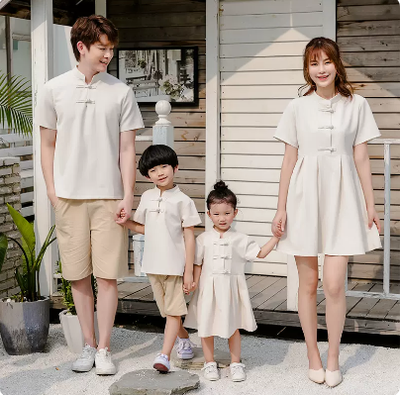 Conjunto Hanfu Familiar Tradicional Chino - Madre, Hija e Hijo - Image 15