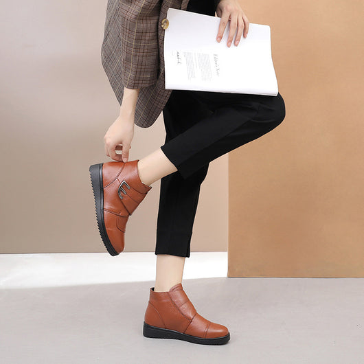 Botas Martin Casuales de Cuero y Suela Blanda para Mujer - Image 3